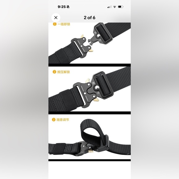 Men Quick Release Buckle Belt Tactical Army Webbing Nylon Military Waistbelt 49” - Picture 4 of 9